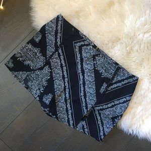 Pattern Slit Mini Skort